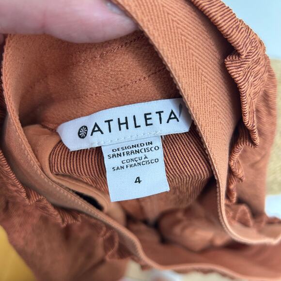 Athleta Orange Echo Wide Leg Crop Pant 4 Athleisure Activewear Sporty Cropped - Picture 6 of 6